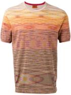 Missoni Blurry Stripe T-shirt, Men's, Size: 50, Yellow/orange, Cotton