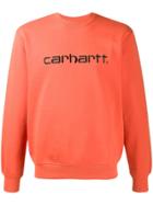 Carhartt Wip Embroidered Logo Sweatshirt - Orange
