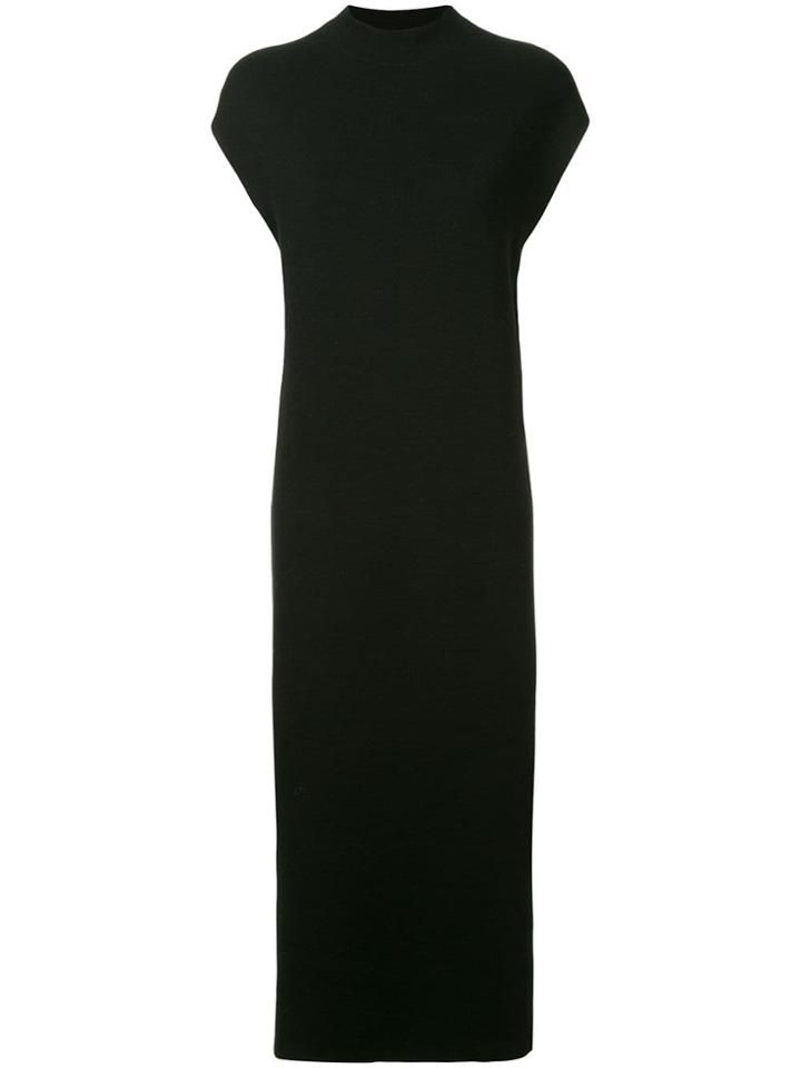 Caban Long Knit Dress - Black