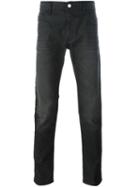 Love Moschino Rear Print Slim Fit Jeans, Men's, Size: 33, Black, Cotton/spandex/elastane