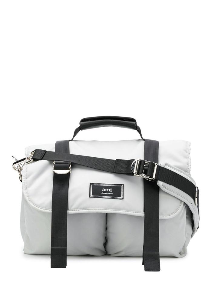 Ami Paris Mini Messenger Bag - Grey