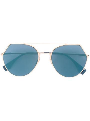 Fendi Eyeline Sunglasses, Adult Unisex, Size: 55, Blue, Metal