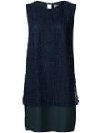 Grey Jason Wu Embroidered Overlay Shift Dress, Women's, Size: 10, Black, Polyester