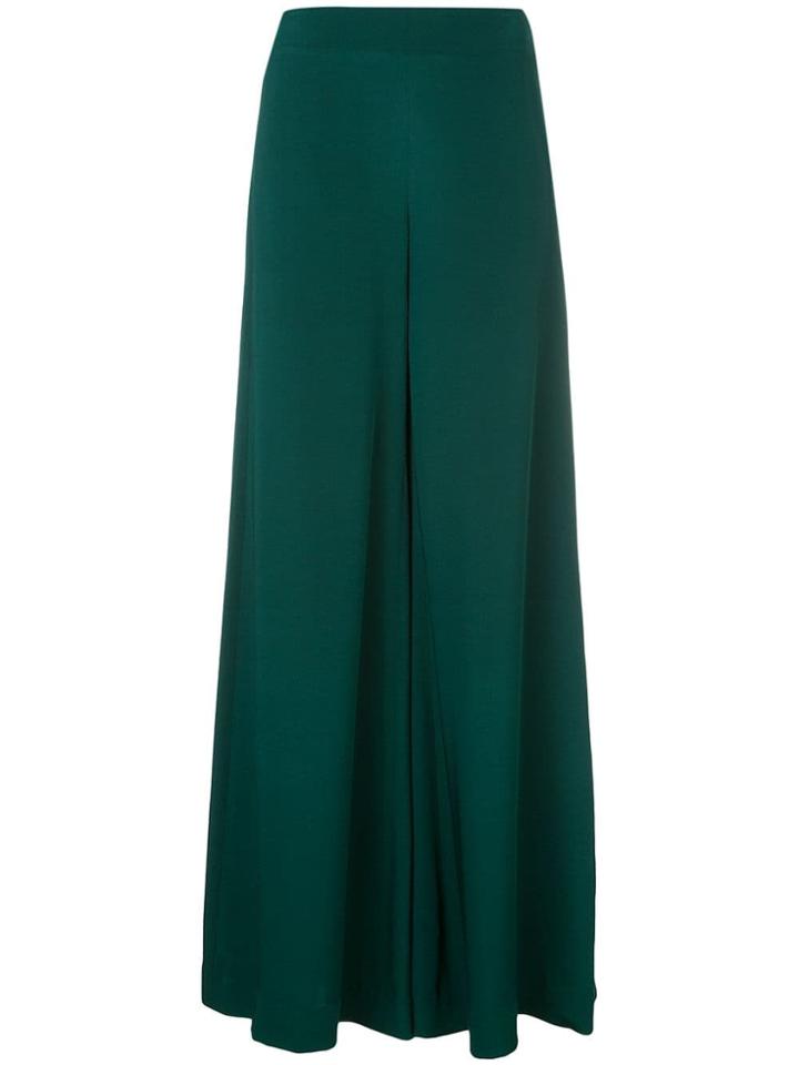 Adam Lippes Flared Crepe Trousers - Green