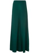 Adam Lippes Flared Crepe Trousers - Green