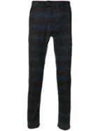 Department 5 Tartan Tailored Trousers - Blue