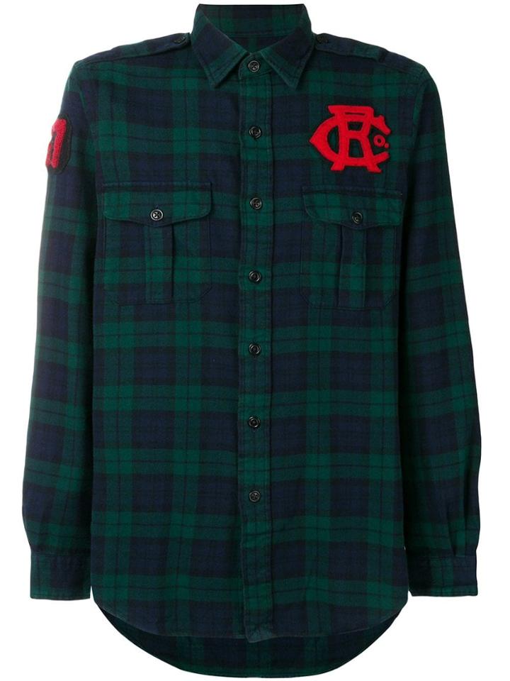 Polo Ralph Lauren Plaid Tigers Logo Shirt - Blue
