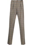 Pt01 Checkered Straight-leg Trousers - Grey