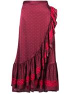 Figue Aurora Frill Trim Skirt - Red