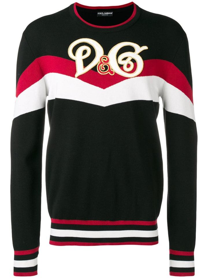Dolce & Gabbana Logo Colour-block Sweater - Black