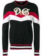 Dolce & Gabbana Logo Colour-block Sweater - Black
