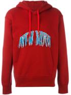 Doublet 'new York' Exposed Stitch Hoodie, Men's, Size: Medium, Red, Cotton