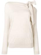 Paule Ka Bow Detail Jumper - Neutrals