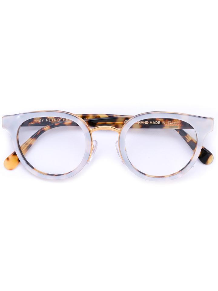 Retrosuperfuture - Tortoiseshell Round Frames - Men - Acetate/metal - One Size, Grey, Acetate/metal