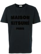 Maison Kitsuné 'hair' Print T-shirt, Men's, Size: Small, Black, Cotton