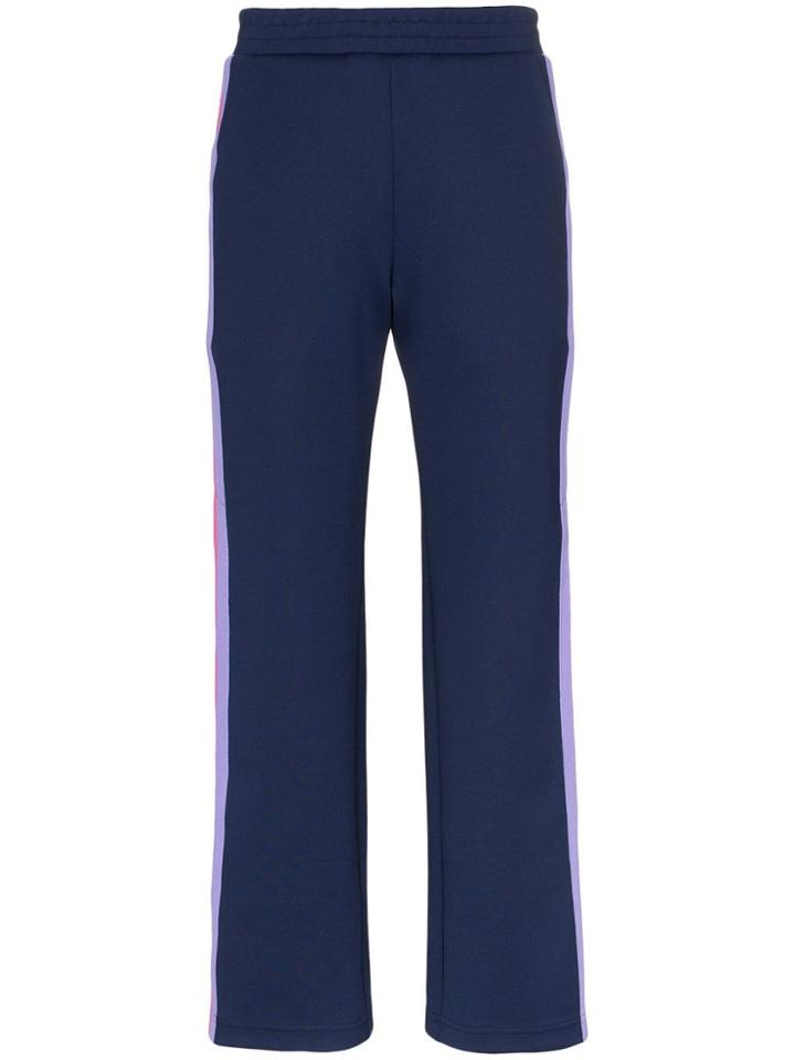 Mira Mikati Striped Popper Button Trousers - Blue