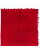 Ann Demeulemeester - Printed Scarf - Women - Cashmere - One Size, Red, Cashmere