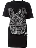 Ktz Brick Print T-shirt, Women's, Size: Medium, Black, Cotton