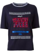 Muveil 'gluten Free' Print T-shirt, Women's, Size: 38, Black, Cotton