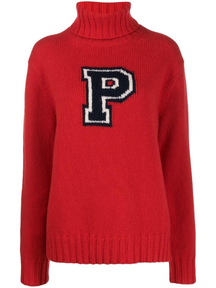Ralph Lauren Knitted Roll Neck Jumper - Red