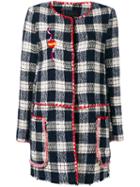 History Repeats - Checked Trim Jacket - Women - Cotton/polyester - 42, Women's, Blue, Cotton/polyester