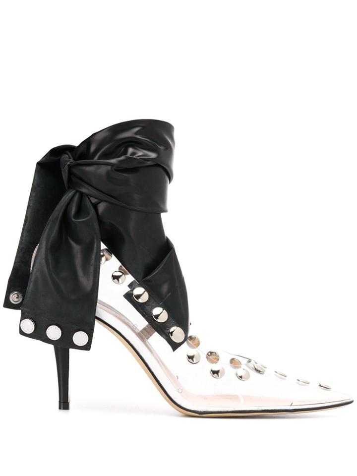 Christopher Kane Latex Strap Heel - Neutrals