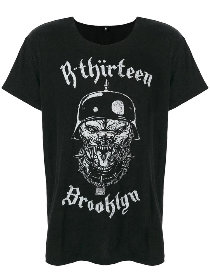 R13 Dog Print T-shirt - Black