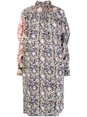 Atelier Bâba Floral Mix Midi Dress - Brown