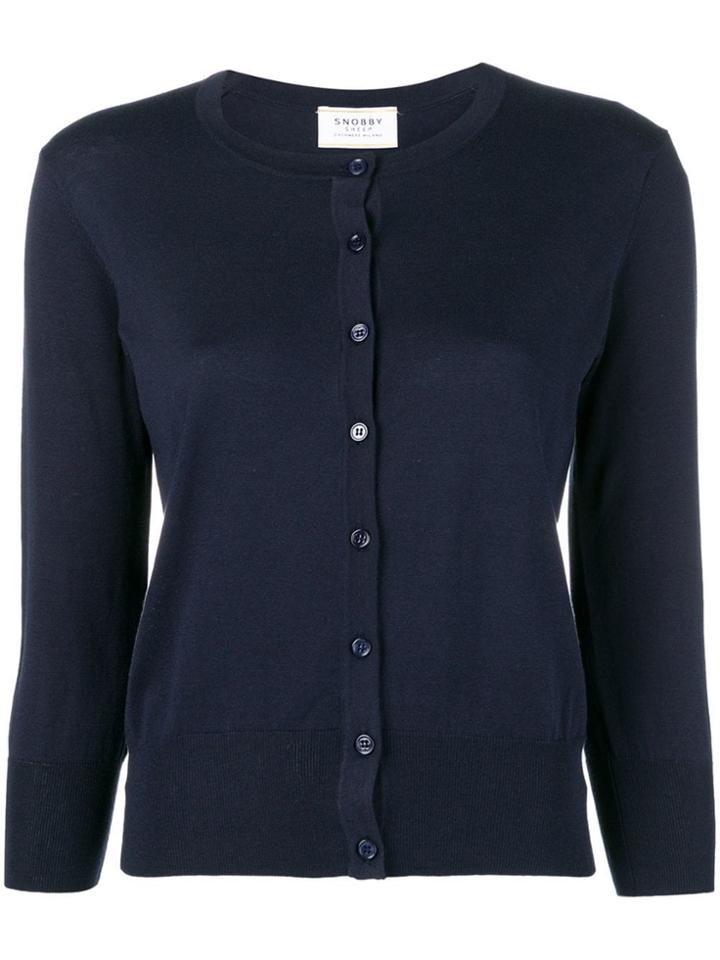 Snobby Sheep Fine-knit Cardigan - Blue
