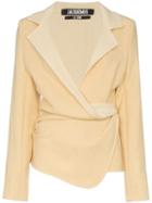 Jacquemus Wrap Blazer Jacket - Yellow