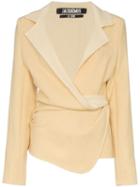 Jacquemus Wrap Blazer Jacket - Yellow