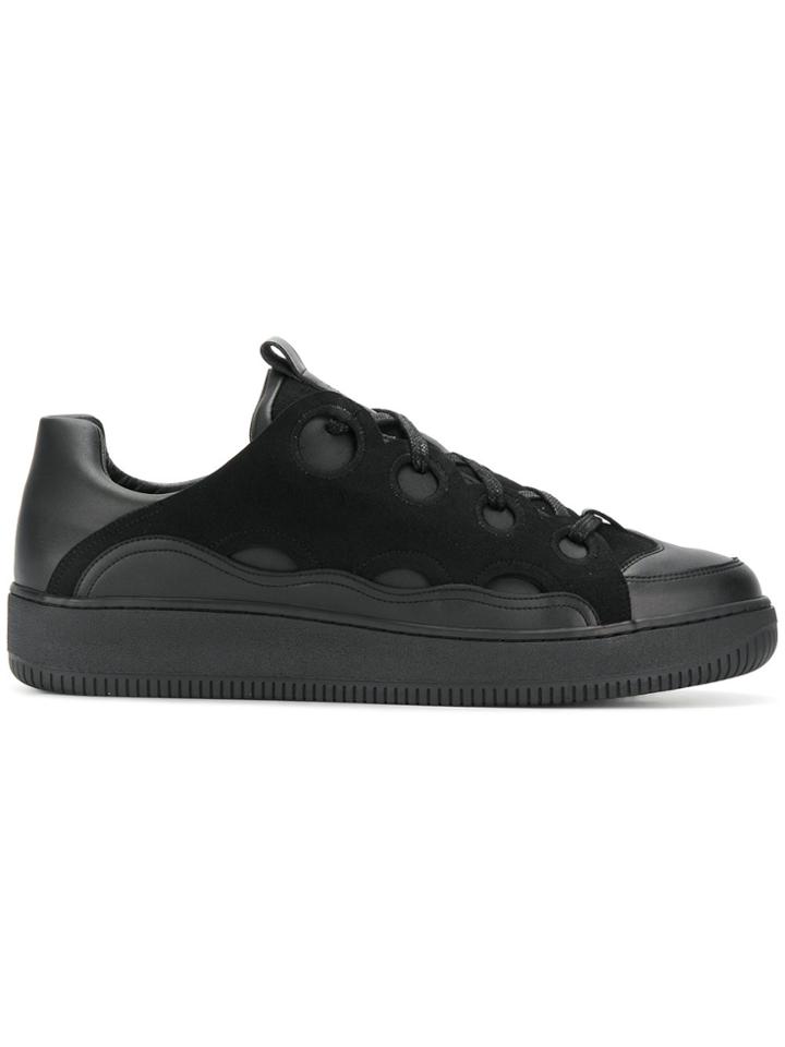 Rombaut Suede-panelled Sneakers - Black