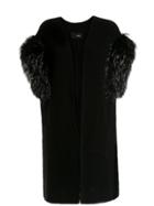 Andrea Bogosian Fur Knitted Cardi-coat - Black