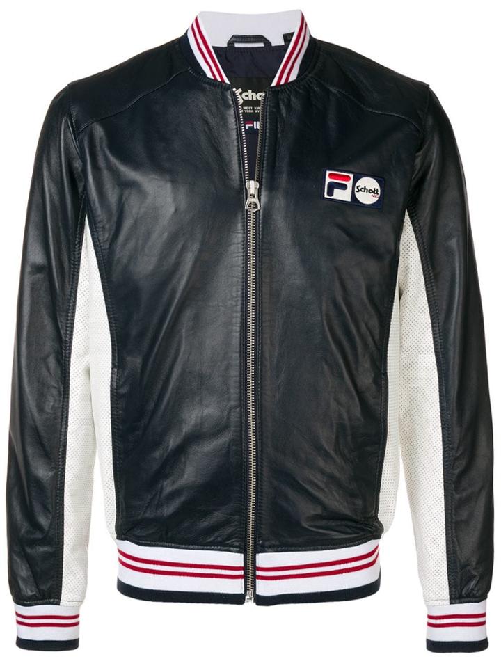 Schott X Fila Pier Bomber Jacket - Blue