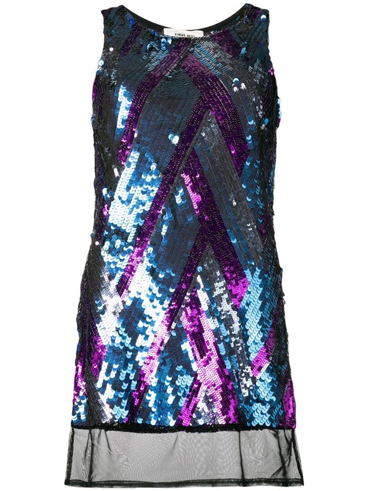 Circus Hotel Sequined Tank Top - Blue