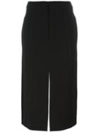 Chloé Split Midi Skirt, Women's, Size: 36, Black, Silk/acetate/viscose