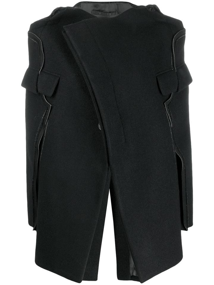 Maison Margiela Deconstructed Design Short Cape - Black