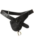 Christian Dior Vintage Saddle Waist Belt Bag - Black