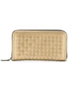 Bottega Veneta Zip-around Wallet - Gold