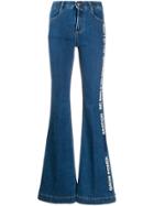 Stella Mccartney Stellabration Print Flared Jeans - Blue