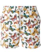 Capricode Butterfly Print Swim Shorts - White