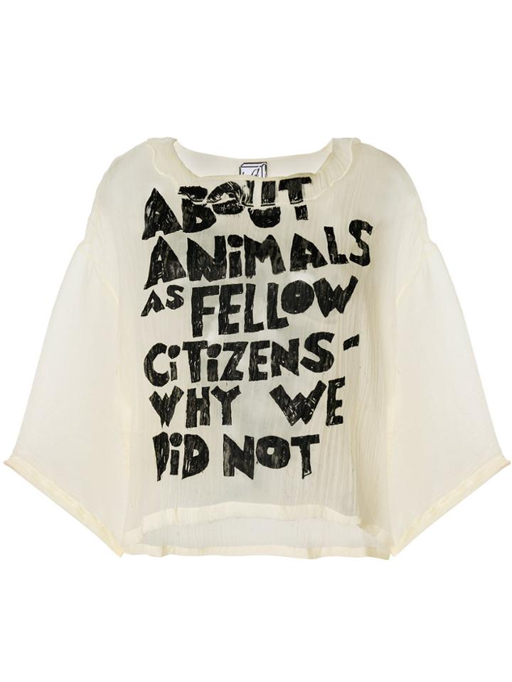 Anntian Hand Printed Top - Nude & Neutrals
