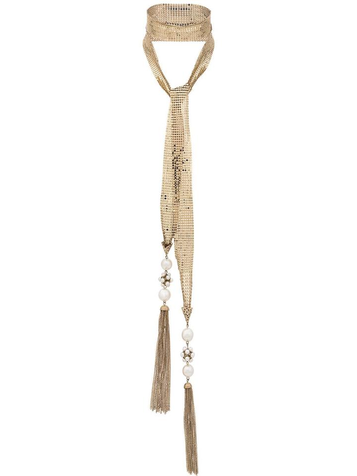 Rewind Vintage Affairs 1980s Mesh Necklace - Gold
