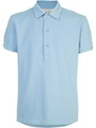 Orlebar Brown Plain Polo Shirt, Men's, Size: Large, Blue, Cotton