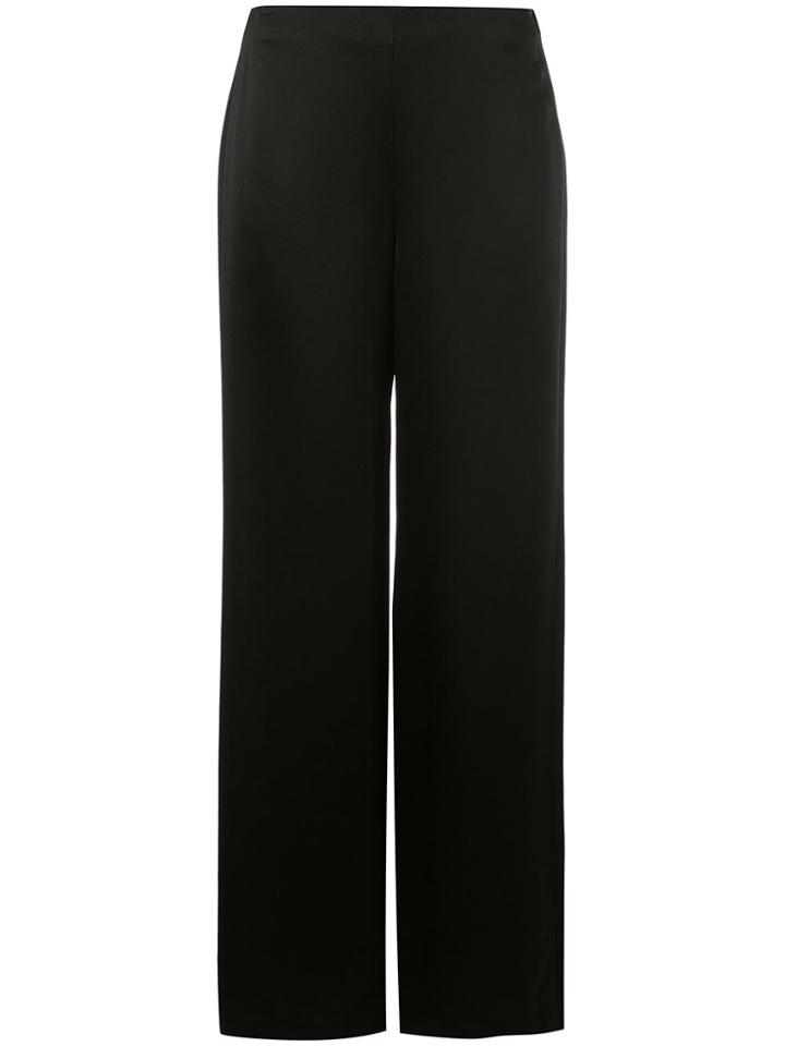 Theory Wide-leg Crepe Trousers - Black
