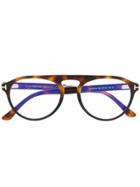 Tom Ford Eyewear Circle Shaped Glasses - Brown