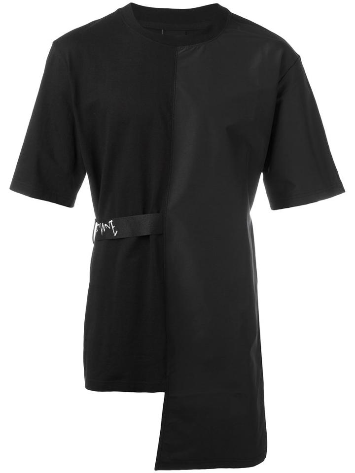 D.gnak Back Tape T-shirt, Men's, Size: 50, Black, Cotton
