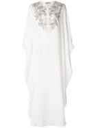 Emilio Pucci Floral Embroidery Kaftan Dress - White