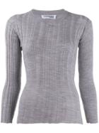 Courrèges Ribbed Jumper - Grey