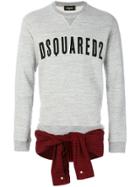 Dsquared2 Shirt Tie Waist Sweatshirt - Grey